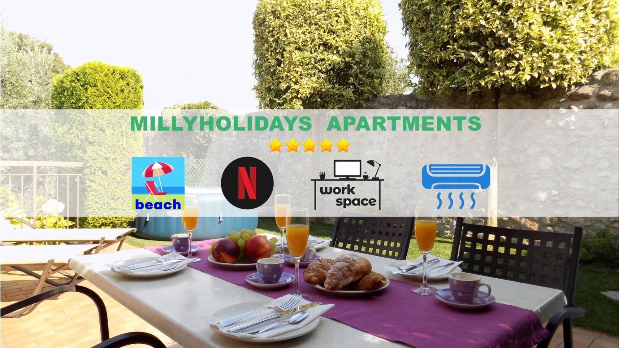 Millyholidays - Apartment Lilla - Center - Nearby Beach - Private Garden - Spa Pool バルドリーノ エクステリア 写真